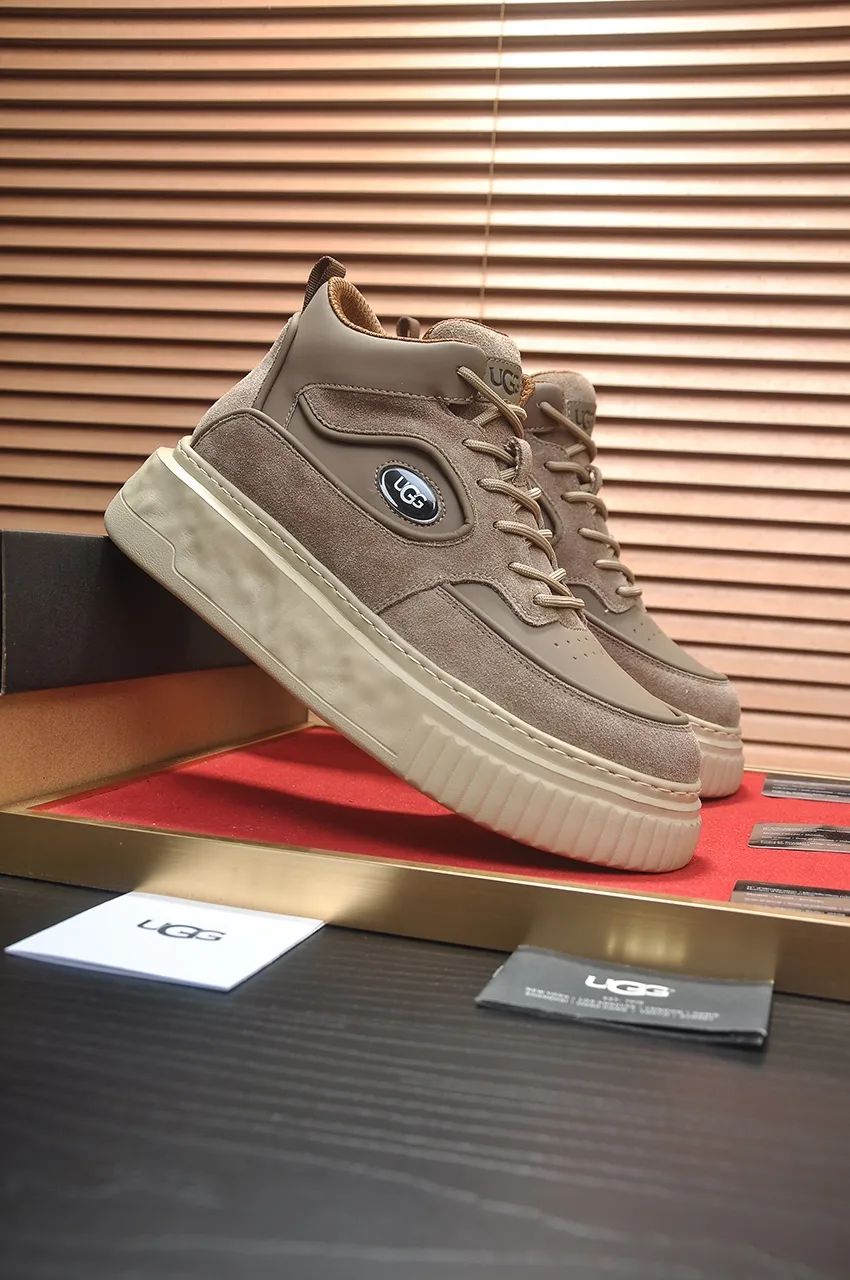 Men's shoes 💰640💶 [UGG] (full wool lining) top-end high-quality fur-in-one warm snow boots from Australia's warm luxury brand men's shoes, UGG-5877 official website synchronized, made of imported cowhide, carefully sewn...Imported rubber foam outsole (comfortable, soft, wear-resistant) The quality is really great...Exquisite workmanship, you can't put it down at first sight, available in sizes 39-44